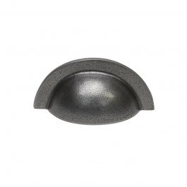 Pewter Finish Iron Smooth Cast Iron Cabinet Cup Pull Handle